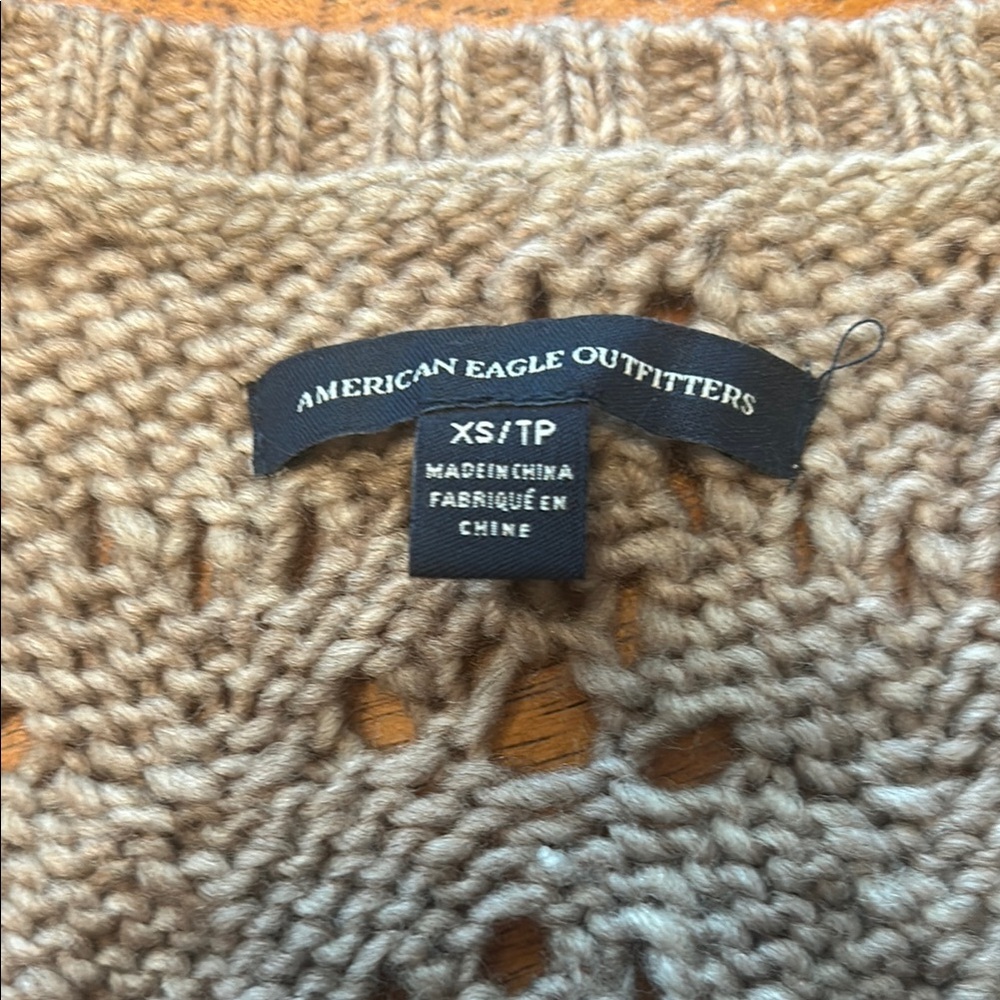 American Eagle Outfitters Tan Knit Pullover
